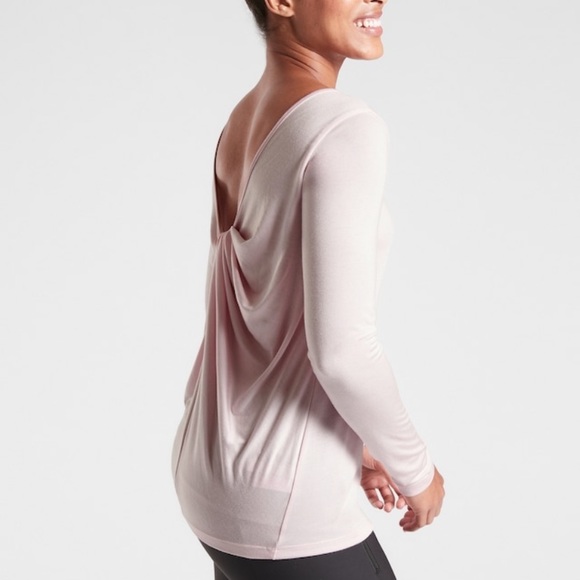 Athleta Waterfall Front LS Top relaxed fit soft - Picture 3 of 6